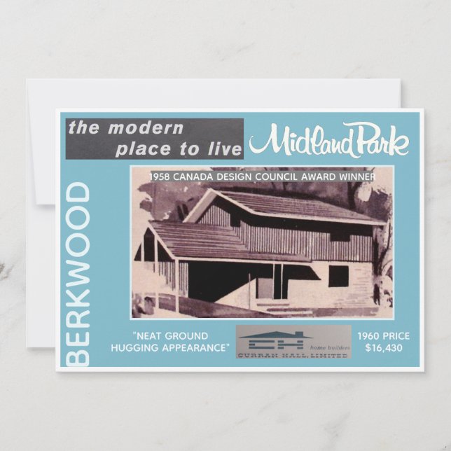 Midland Park House Model Collectable Card (Front)