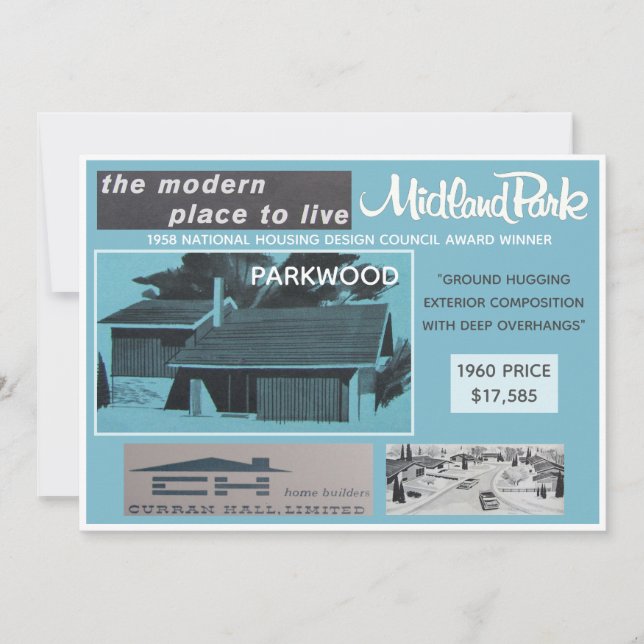 Midland Park House Model Collectable Card (Front)