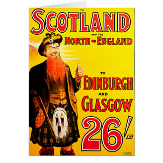 Midland Railway Scotland Bagpipe Kilt Travel Art