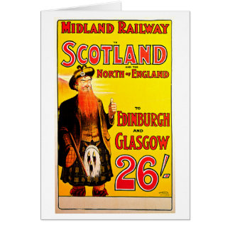 Midland Railway Scotland Bagpipe Kilt Travel Art