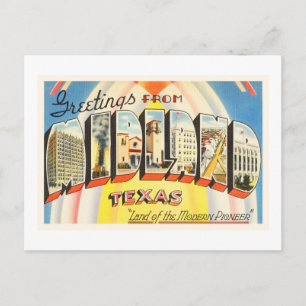 Midland Texas TX Old Vintage Travel Souvenir Postcard