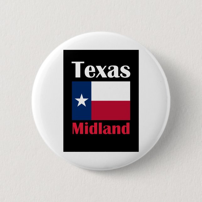 Midland TX 6 Cm Round Badge (Front)