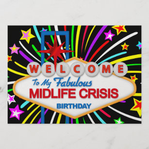 Midlife Crisis Birthday Celebration - SRF Invitation
