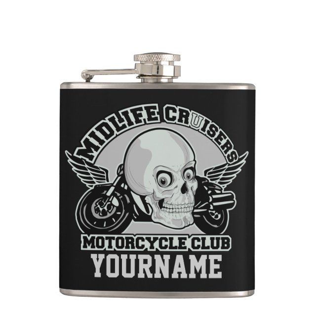 Midlife Cruisers MC custom flask (Front)