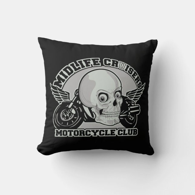 Midlife Cruisers MC custom throw pillow (Front)