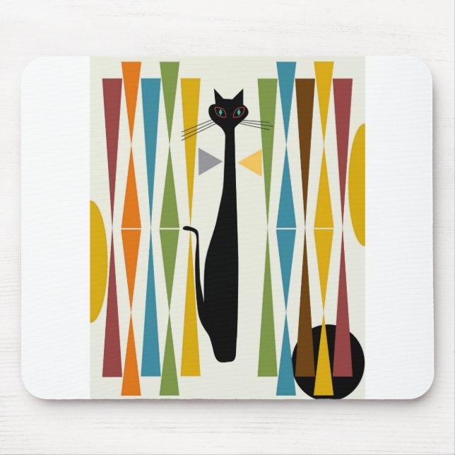 MidMod Art Cat 2 Mouse Pad (Front)