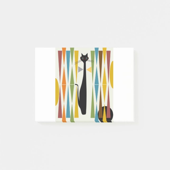 MidMod Art Cat 2 Post-it Notes (Front)