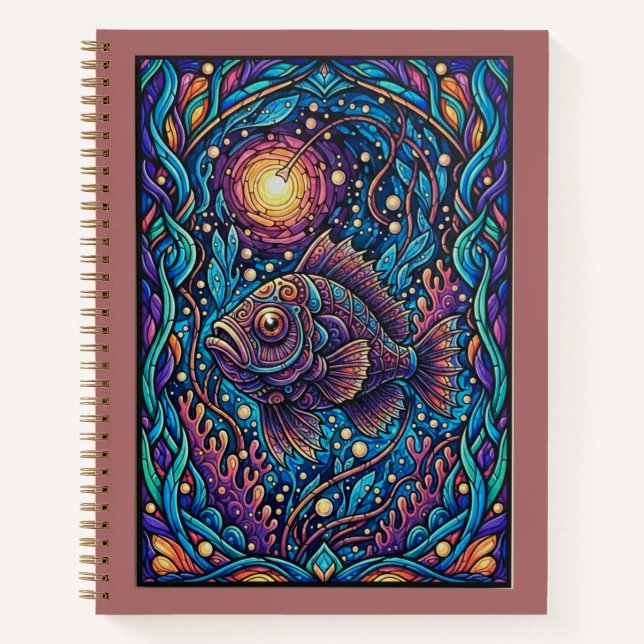 Midnight Abyss Anglerfish Deep Sea Journal (Front)