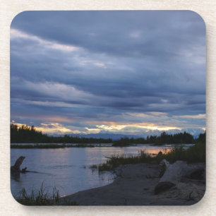 Midnight Alaska Sunset Coaster