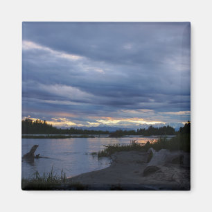 Midnight Alaska Sunset Magnet