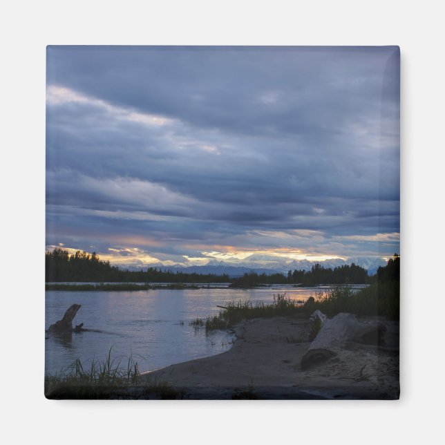 Midnight Alaska Sunset Magnet (Front)