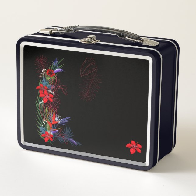 Midnight Aloha Retro Lunch Box (Front)