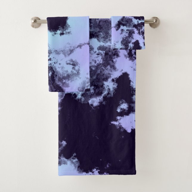 Midnight Angel Blue Bath Towel Set (Insitu)