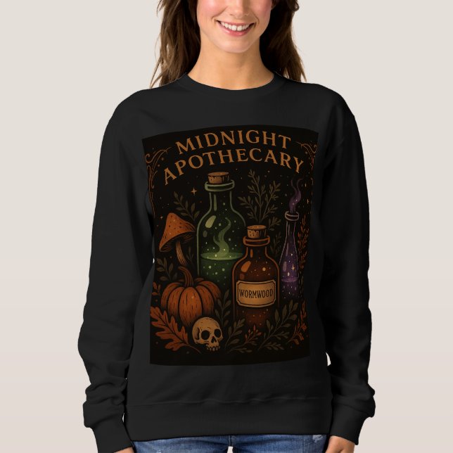 Midnight Apothecary Sweater – Mystic Moon Potion  (Front)
