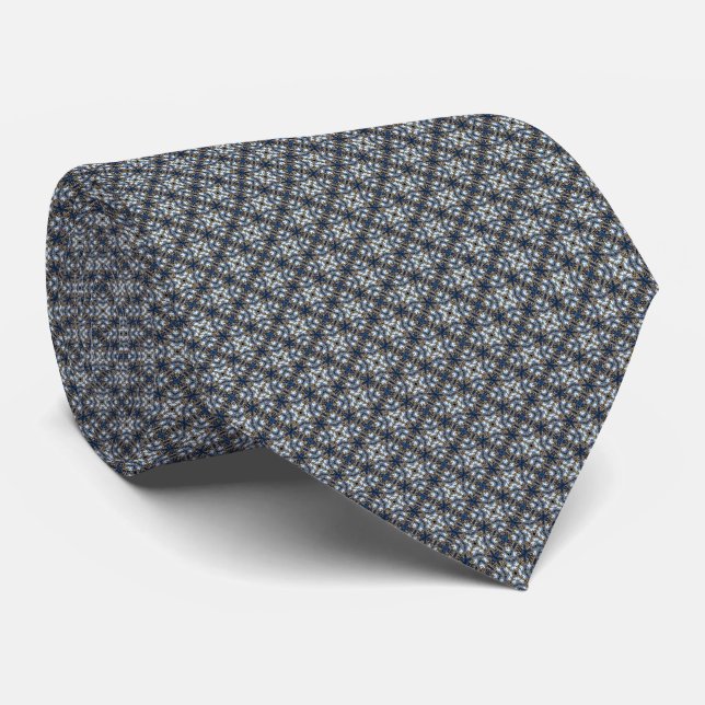 Midnight Arabesque Pattern Tie (Rolled)