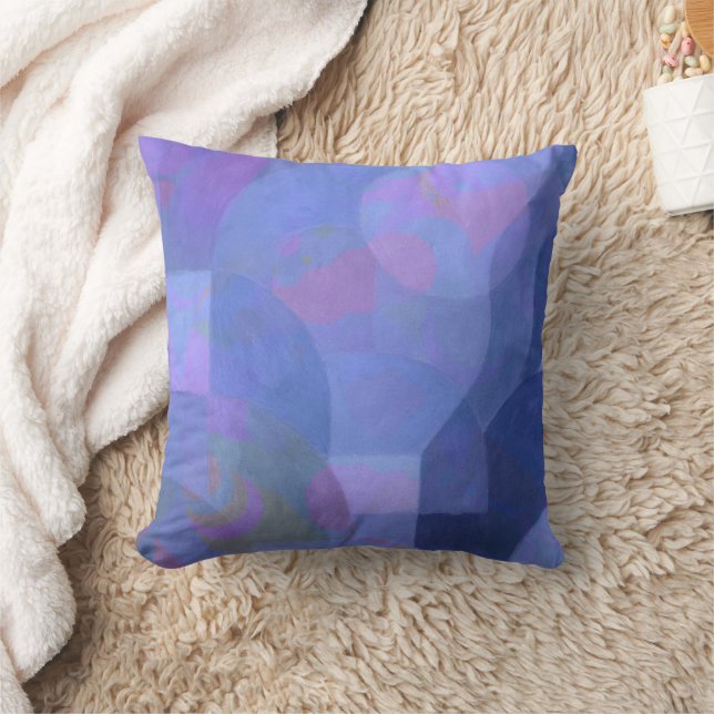 Midnight Arches – Indigo Abstract Geometry Cushion (Blanket)