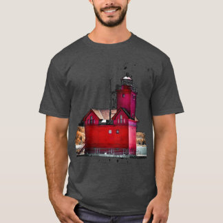 Midnight at Holland Harbor Light T-Shirt