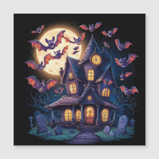Midnight at the Haunted Estate Magnetic Invitation