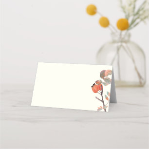Midnight Autumn Blank Folded Place Card