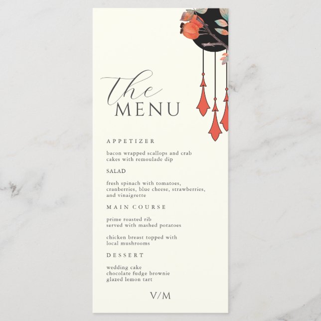 Midnight Autumn Wedding Invitation Wedding (Front)