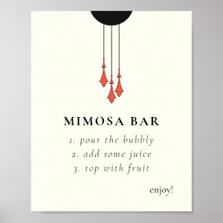 Midnight Autumn Wedding Mimosa Bar Sign