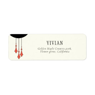 Midnight Autumn Wedding Return Address Label