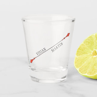 Midnight Autumn Wedding Shot Glass