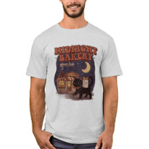 Midnight Bakery Shirt, Cute Black Cat Tee