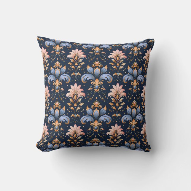 Midnight Baroque Bloom Princesscore Cushion (Front)