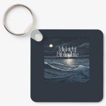 Midnight Bibliophile Logo Keychain