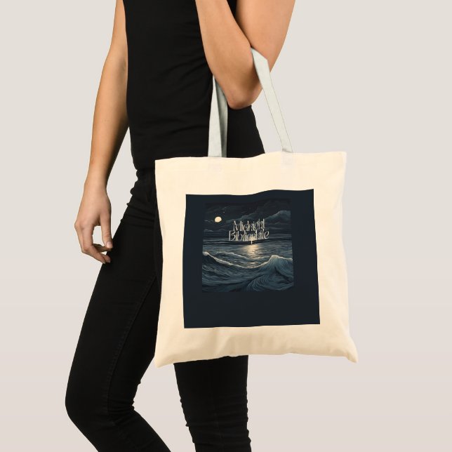 Midnight Bibliophile Logo Tote Bag (Front (Product))