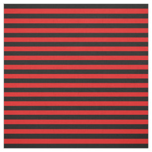 Midnight black, bright red stipe, stripes fabric