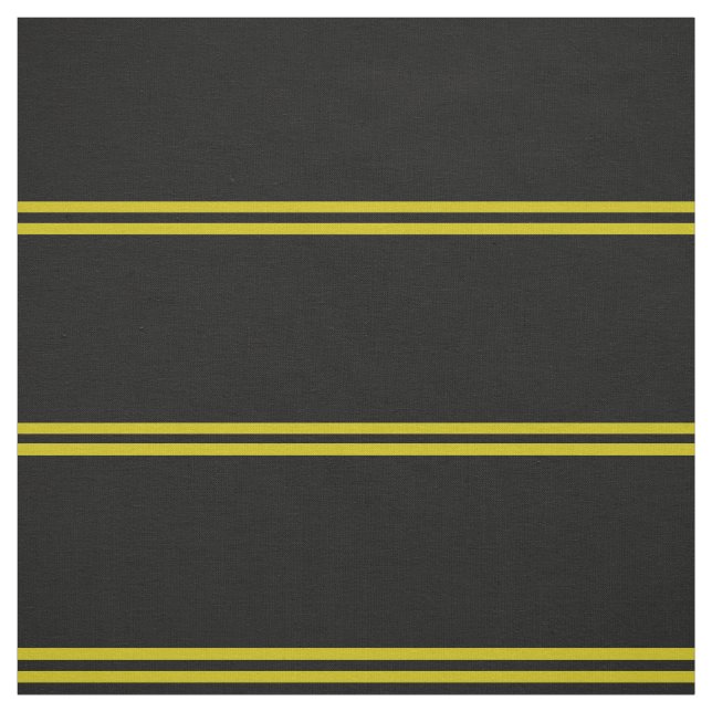 Midnight black, gold striped design fabric (Swatch)