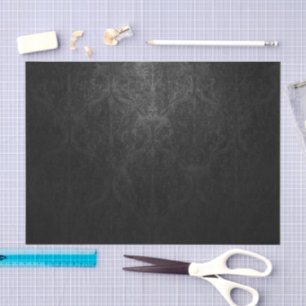 Midnight Black Gothic Pattern – Vintage decoupage Tissue Paper