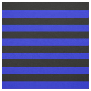 Midnight black, Royal blue stipe, stripes Fabric