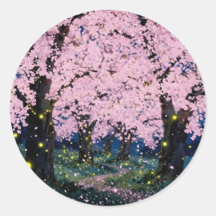 Midnight Bloom -  Classic Round Sticker