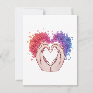 Midnight Bloom: Gothic Rose Heart Card
