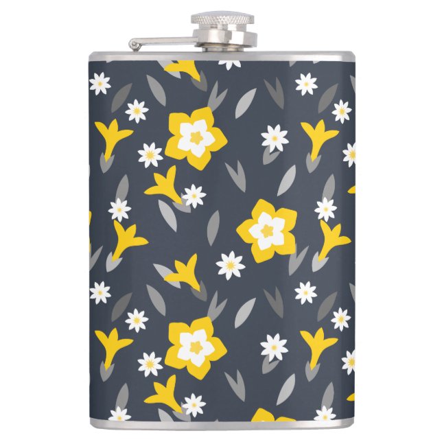 Midnight Bloom Hip Flask (Front)