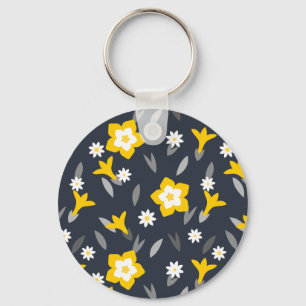 Midnight Bloom Key Ring