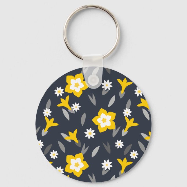 Midnight Bloom Key Ring (Front)