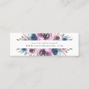 Midnight Blooms   Wedding Website RSVP Cards
