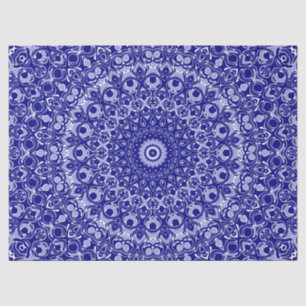 Midnight Blue and White Mandala Pattern Tissue Paper