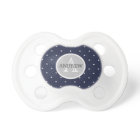 Midnight Blue and White Stars pattern Monogrammed