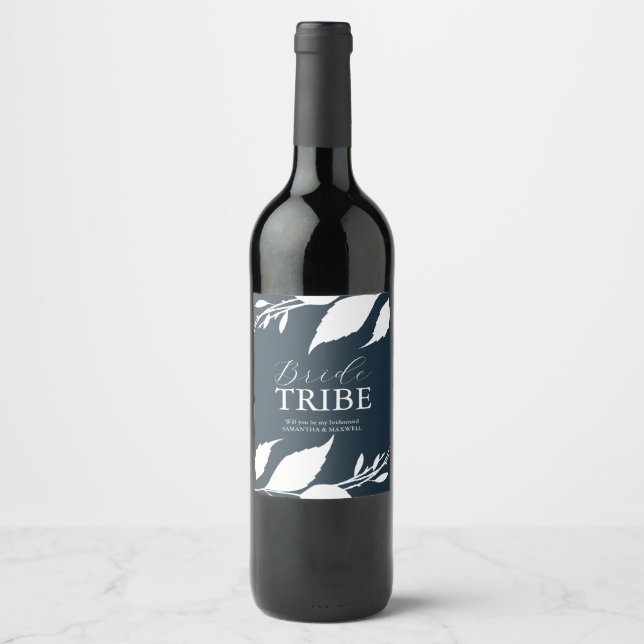 Midnight Blue Bridesmaid Proposal Label (Front)