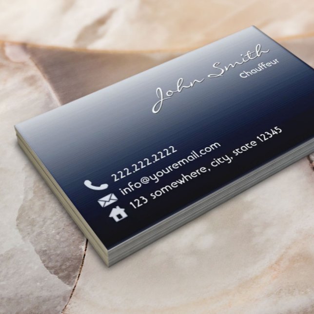 Midnight Blue Chauffeur Business Card (Creator Uploaded)