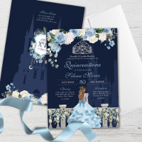 Midnight Blue Cinderella Princess Quinceañera