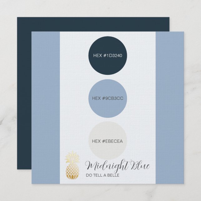 Midnight Blue Colour Palette Card (Front/Back)