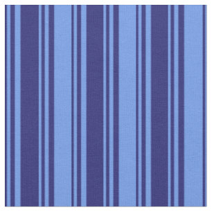 Midnight Blue & Cornflower Blue Pattern Fabric