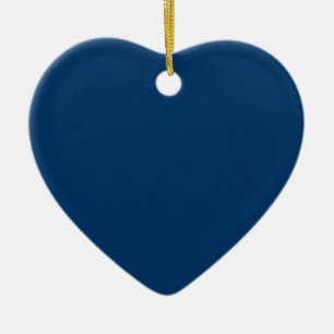 Midnight Blue Custom Heart Ornament