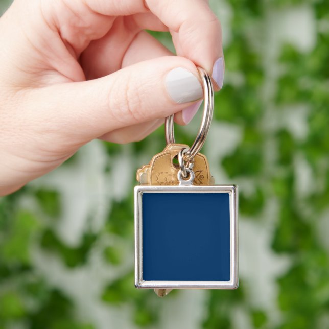 Midnight Blue Custom Keychain – Sleek & Stylish (Hand)